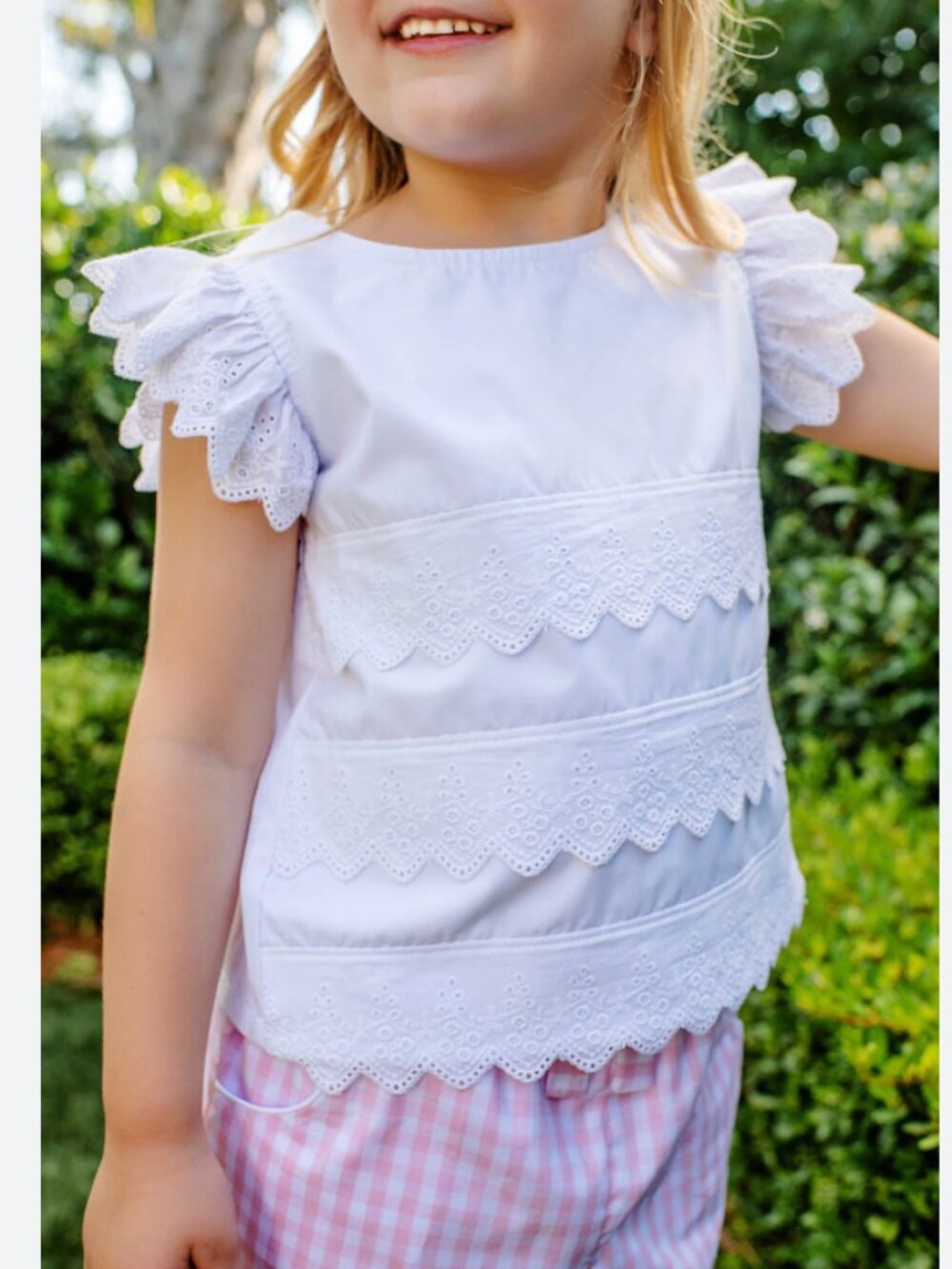 The Beaufort Bonnet Company white Ellies Eyelet Top size 4T NWT